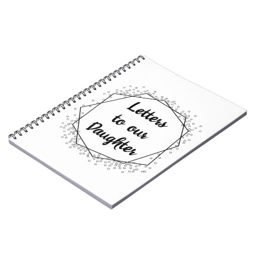Letters to Daughter Monochrome Notebook Journal ノートブック (左側)