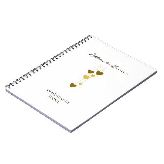 Letters to Heaven – In Memory of Daddy Personalize ノートブック (左側)