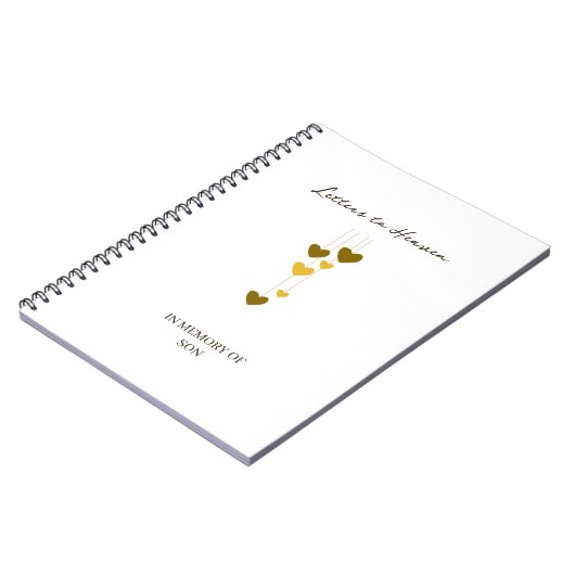 Letters to Heaven – In Memory Of Son Personalized ノートブック (左側)