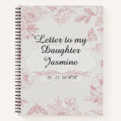 Letters to My Baby Journal Personalized Babyshower ノートブック (正面)