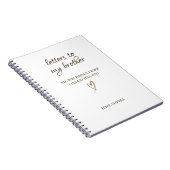 Letters to My Brother– Personalized Letter ノートブック (右側)