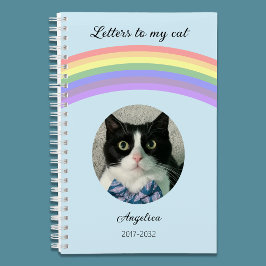 Letters to my Cat Memorial Journal Rainbow Photo ノートブック