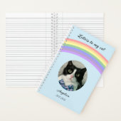 Letters to my Cat Memorial Journal Rainbow Photo ノートブック (内側)
