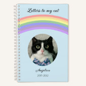 Letters to my Cat Memorial Journal Rainbow Photo ノートブック (正面)