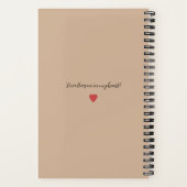 Letters to My Cat Memorial Journal Warm Beige ノートブック (裏面)