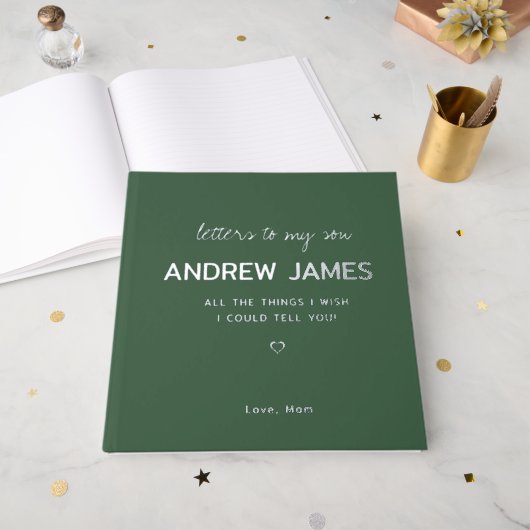 Letters To My Custom Grief Loss Sympathy Journal ゲストブック (正面見開き)