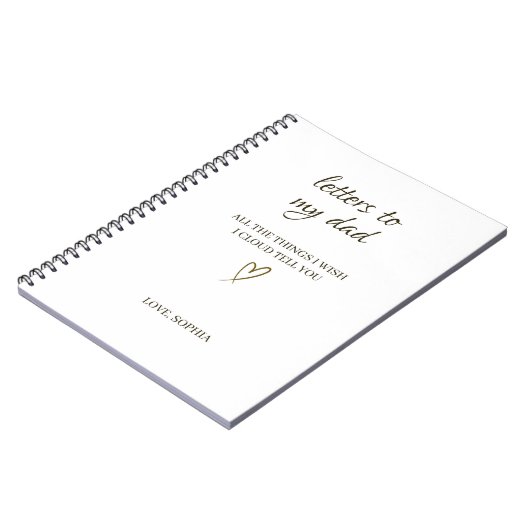 Letters to My Dad – Personalized Letter ノートブック (左側)