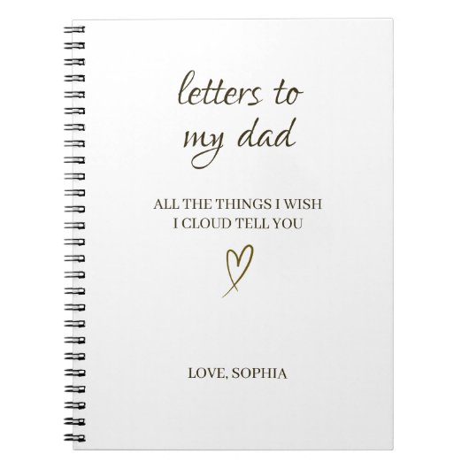 Letters to My Dad – Personalized Letter ノートブック (正面)