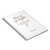 Letters to My Daughter – Personalized Letter ノートブック (右側)