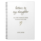 Letters to My Daughter – Personalized Letter ノートブック (正面)