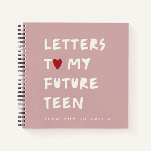 Letters to My Future 10代の - パーソナライズされた Keepsake ノートブック (正面)
