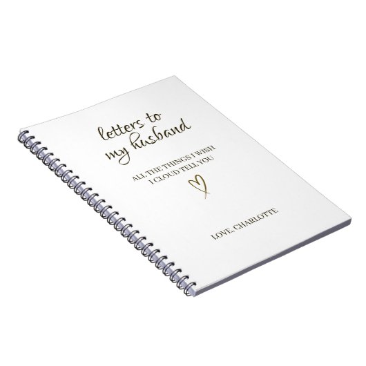 Letters to My Husband – Personalized Letter ノートブック (右側)
