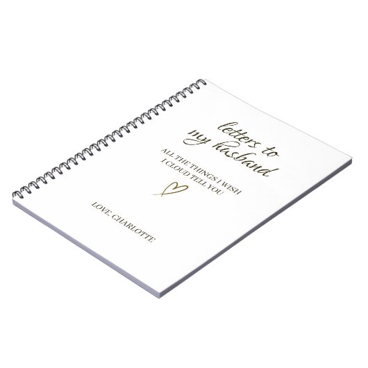 Letters to My Husband – Personalized Letter ノートブック (左側)