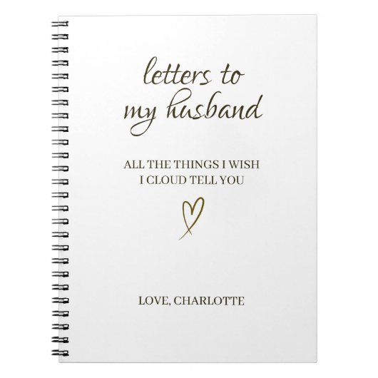 Letters to My Husband – Personalized Letter ノートブック (正面)