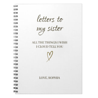 Letters to My Sister – Personalized Letter ノートブック