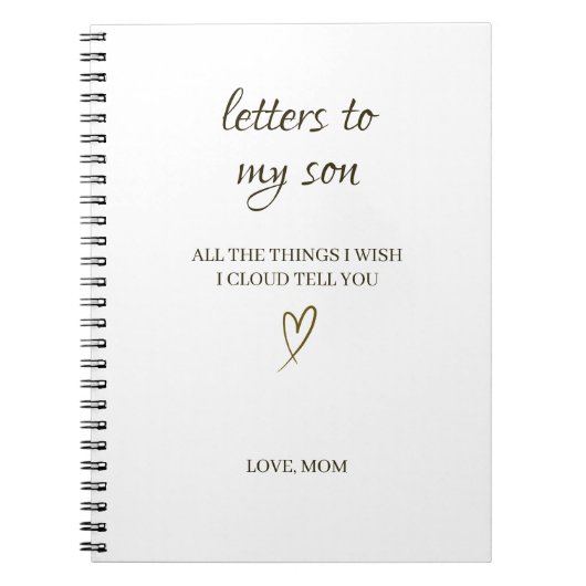 Letters to My Son – お子様への手紙をカスタマイズ ノートブック (正面)