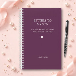 Letters to My Son グリーフジャーナル(プラムパープル) ノートブック