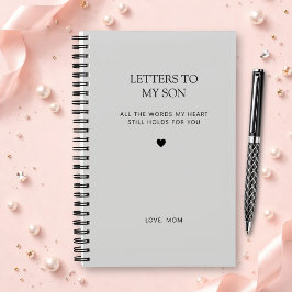 Letters to My Son グリーフジャーナル ライトグレー ノートブック