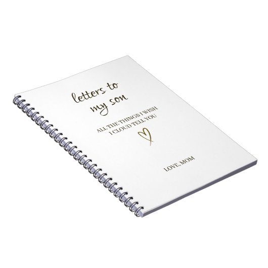 Letters to My Son – Personalized Letter ノートブック (右側)