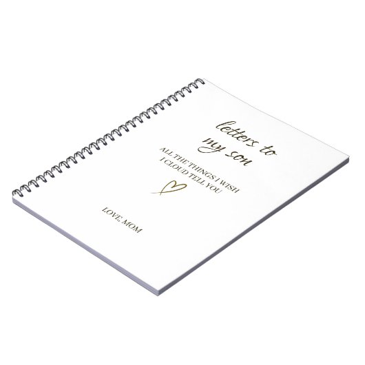 Letters to My Son – Personalized Letter ノートブック (左側)