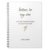 Letters to My Son – Personalized Letter ノートブック (正面)
