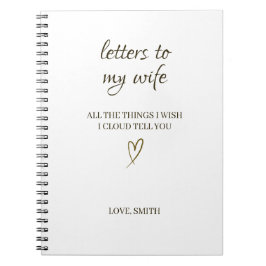 Letters to My Wife – Personalized Letter ノートブック