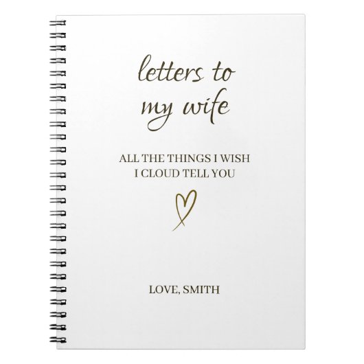 Letters to My Wife – Personalized Letter ノートブック (正面)