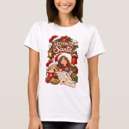 Letters to Santa – マジカルなクリスマスの願いと温かみ Tシャツ
