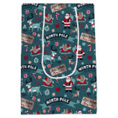 Letters to Santa — North Pole Christmas Charm ミディアムペーパーバッグ (裏面)