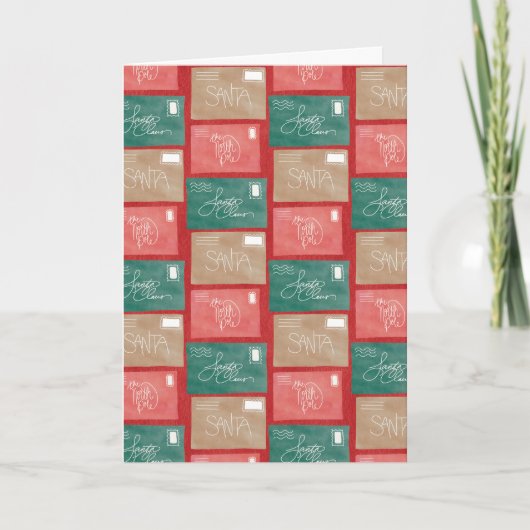 Letters to Santa Watercolor Holiday Card  カード (正面)
