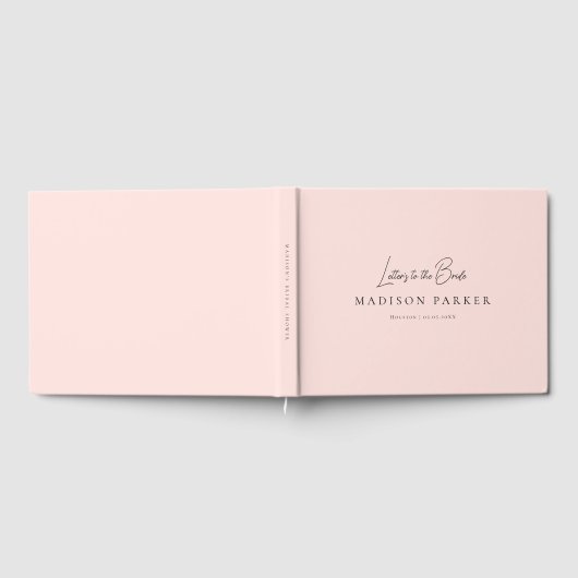 Letters to the Bride! Pink Bridal Shower ゲストブック (全面)