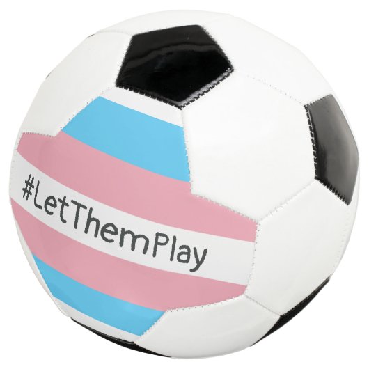 #LetThemPlayトランスジェンダーアスリートトランスフラグ サッカーボール (3/4)