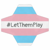 #LetThemPlayトランスジェンダーアスリートトランスフラグ サッカーボール (フラット)