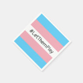 #LetThemPlayトランスジェンダーアスリートトランスフラグ スタンダードカクテルナプキン (角)