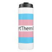 #LetThemPlayトランスジェンダーアスリートトランスフラグ タンブラー (正面)