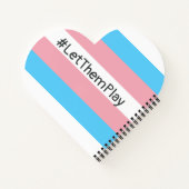 #LetThemPlayトランスジェンダーアスリートトランスフラグ ノートブック (裏面)