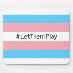 #LetThemPlayトランスジェンダーアスリートトランスフラグ マウスパッド