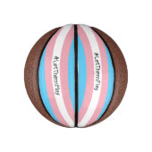 #LetThemPlayトランスジェンダーアスリートトランスフラグ ミニバスケットボール (縦)