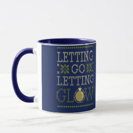 "Letting Go, Letting Glow" Personalized Holiday マグカップ