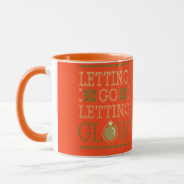 "Letting Go, Letting Glow" Personalized Holiday マグカップ