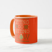 "Letting Go, Letting Glow" Personalized Holiday マグカップ (正面左)