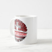Lettland Lettisch Schweizer Baum Wurzel コーヒーマグカップ (正面左)