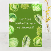 Lettuce Celebrate Funny Retirement Card カード (黄色い花)