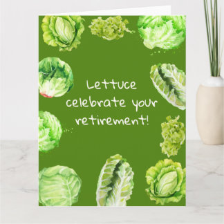 Lettuce Celebrate Funny Retirement Card カード