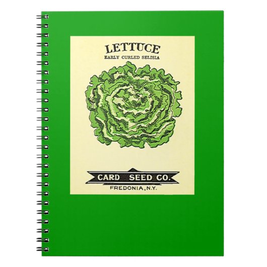 Lettuce Seeds Card Seed Company ノートブック (正面)