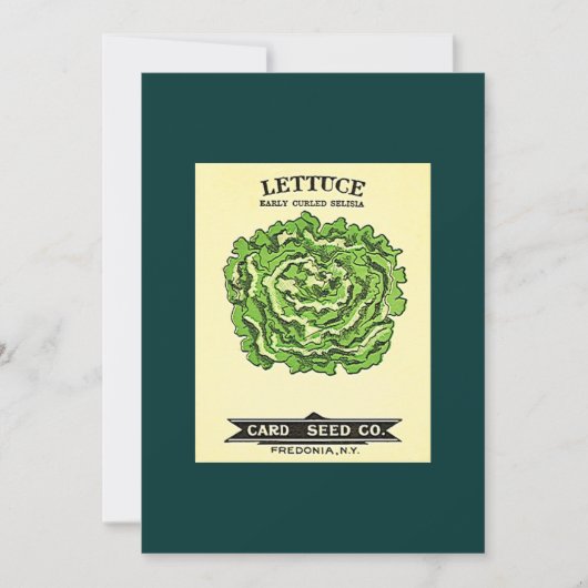 Lettuce Seeds Card Seed Company 招待状 (正面)
