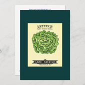 Lettuce Seeds Card Seed Company 招待状 (正面/裏面)