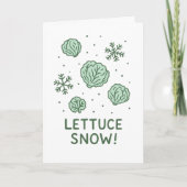 Lettuce Snow - Funny Christmas Card シーズンカード (正面)