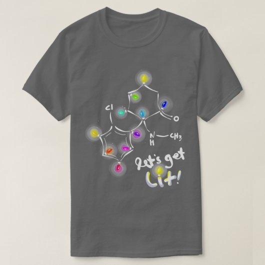 Letx27sライトケタミンクリスマス Tシャツ (デザイン正面)