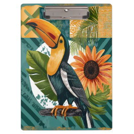 Leuchtender Tukan in tropischer Harmonie クリップボード